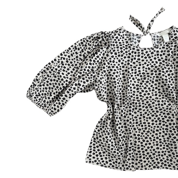 H&M Floral Puffed Sleeve - Picture 2 of 4